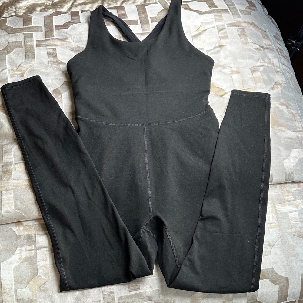 Fabletics Black Sleeveless Jumpsuit